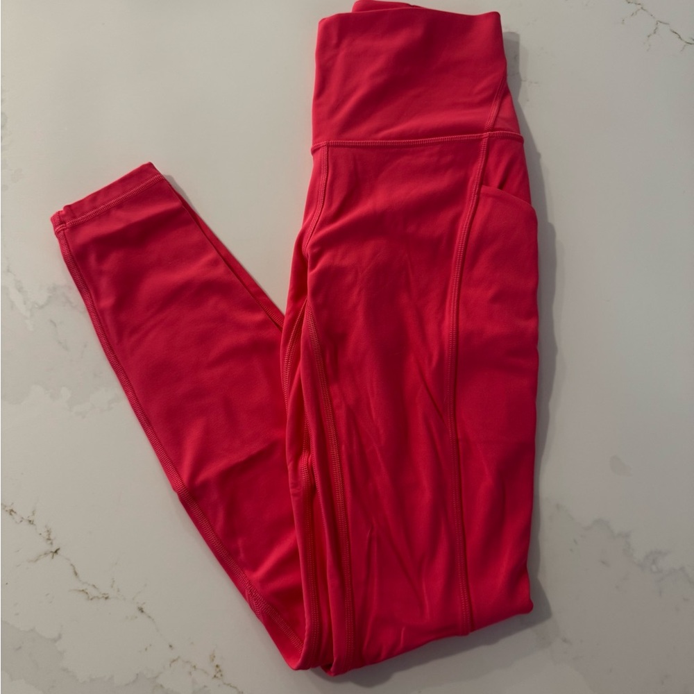 lululemon athletica Pink-Red Athletic Leggings